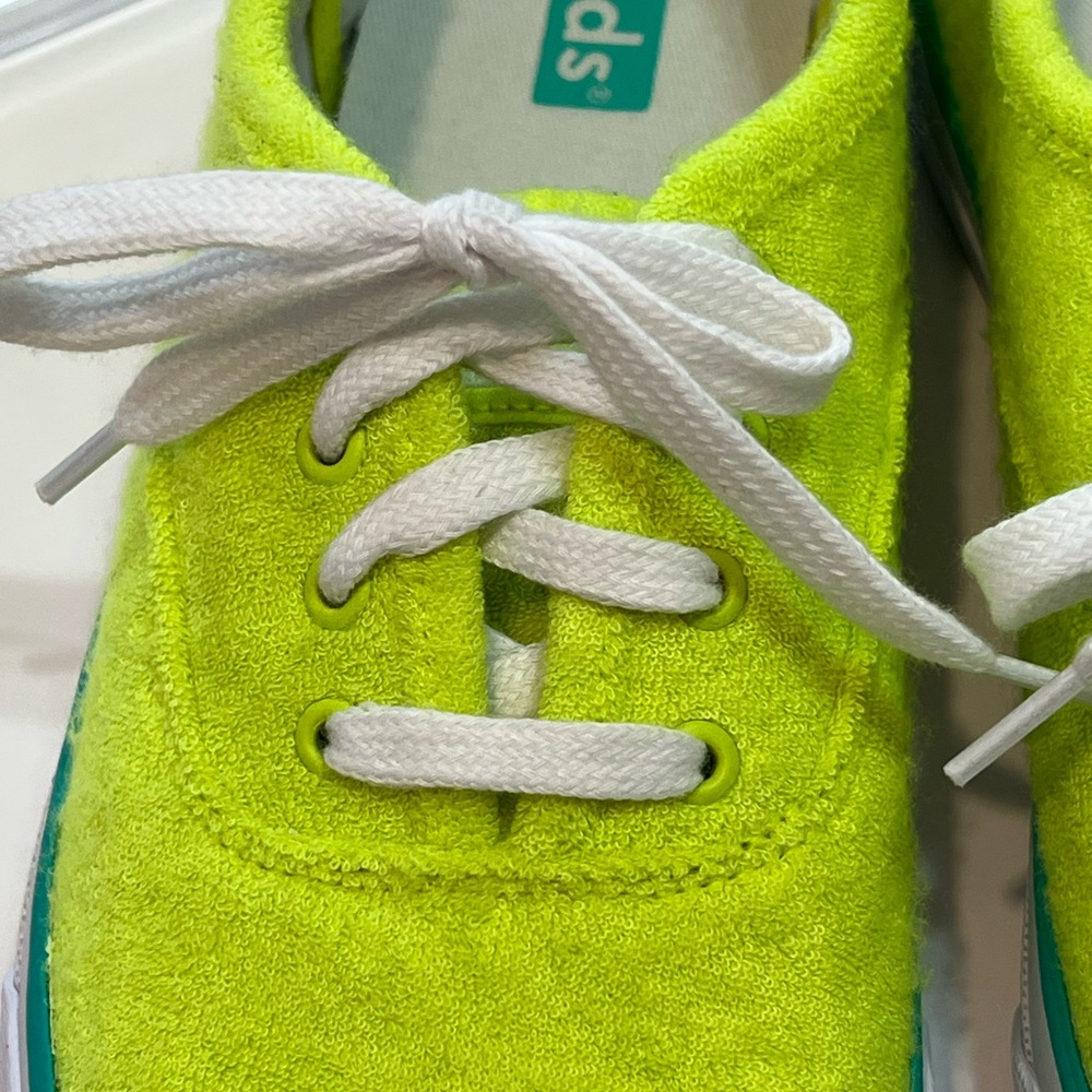 NEW Keds Terry Cloth Neon Sneakers  SZ - 7.5 / 38 - Picture 10 of 15